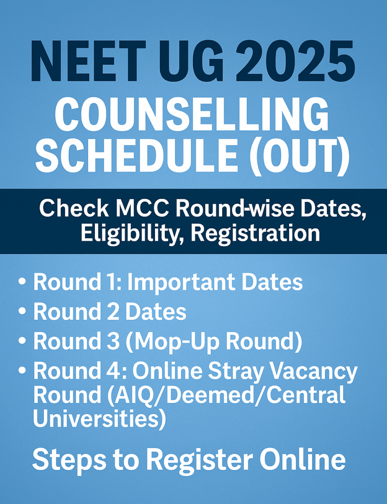NEET UG 2025 Counselling Schedule 2