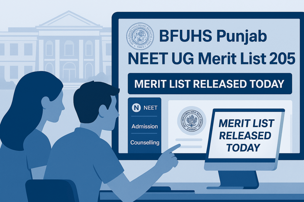 bfuhs bfuhs BFUHS Punjab NEET UG Merit List 2025 notification and counselling guide