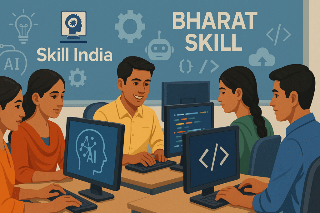 skill india skill india Skill India AI courses Classes 6-12 Bharat Skills initiatives