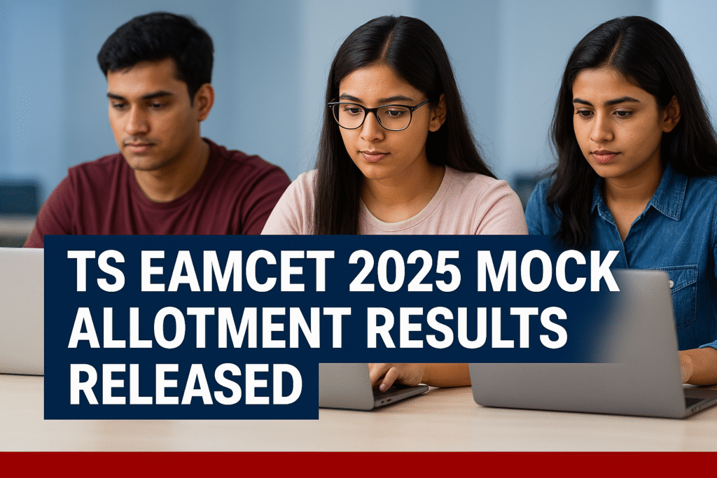 TS EAMCET 2025 Mock Allotment Results Released at tgeapcet.nic.in