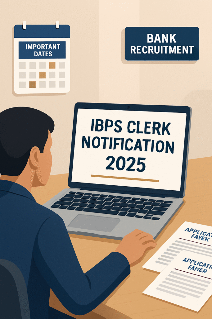 IBPS IBPS "IBPS Clerk Notification 2025 - Apply Online, Eligibility, Exam Dates"